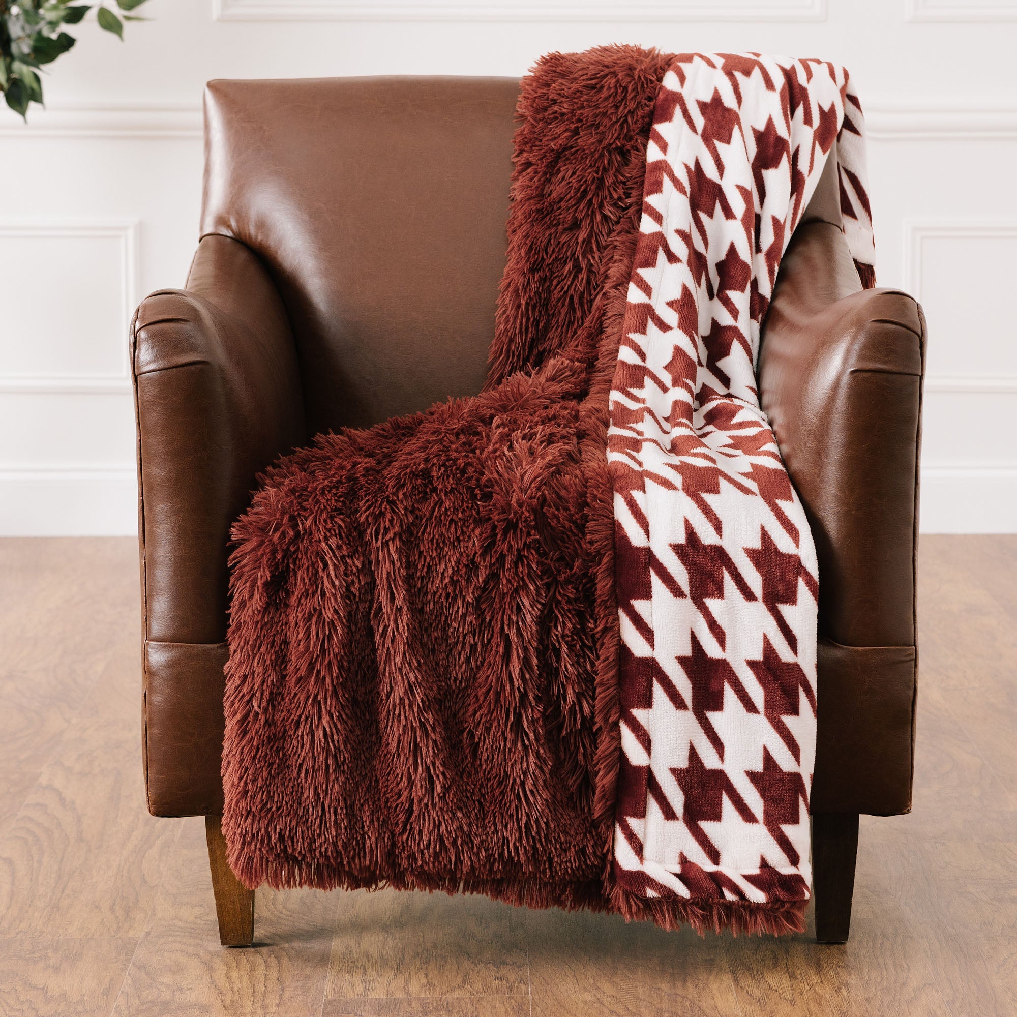 Houndstooth Throw Blanket-Tolkye