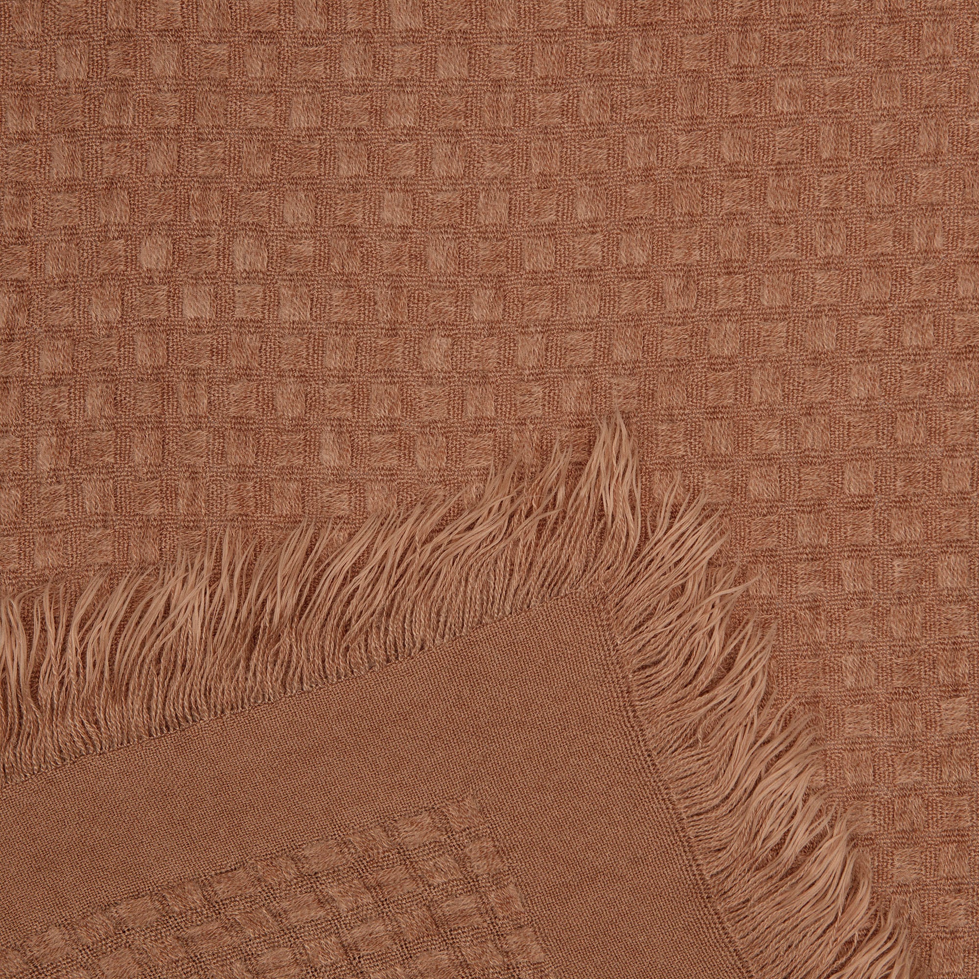 Waffle Fringe Throw Blanket-Tolkye