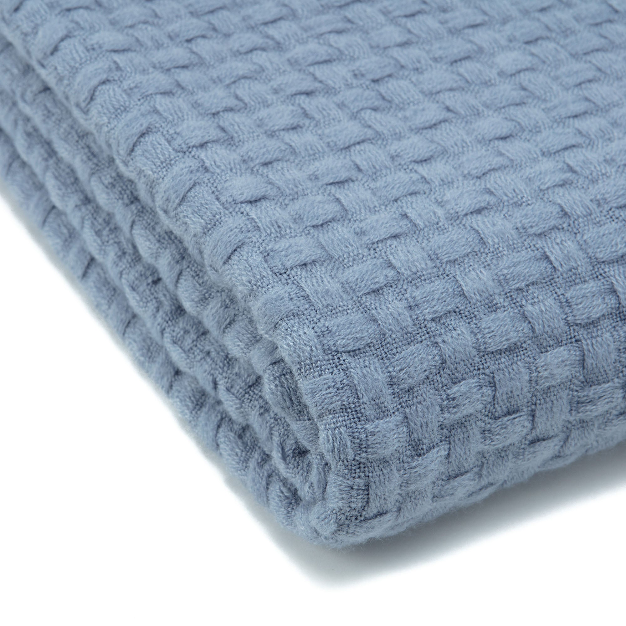 Waffle Fringe Throw Blanket-Tolkye