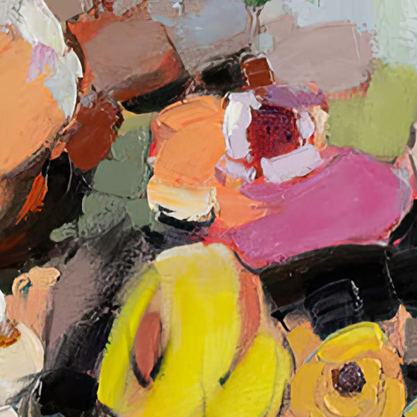 Hand-painted Abstract Flower Canvas Oil Painting