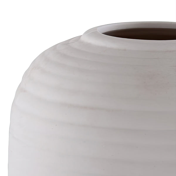 Ivory Ceramic Vases, Set of Three