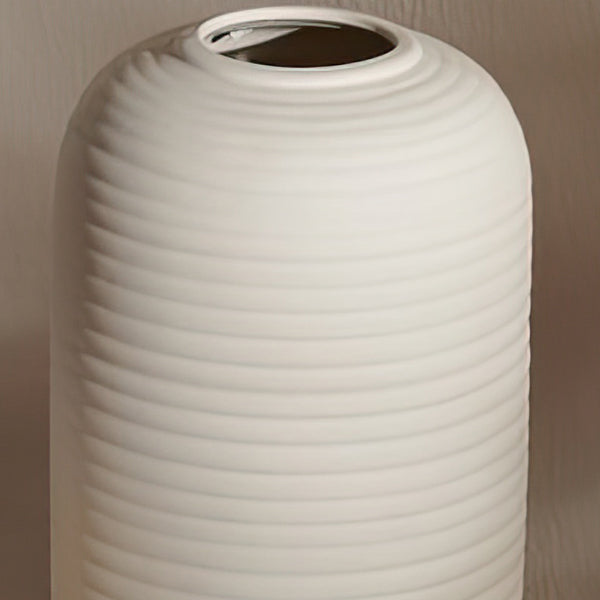 Ivory Ceramic Vases, Set of Three