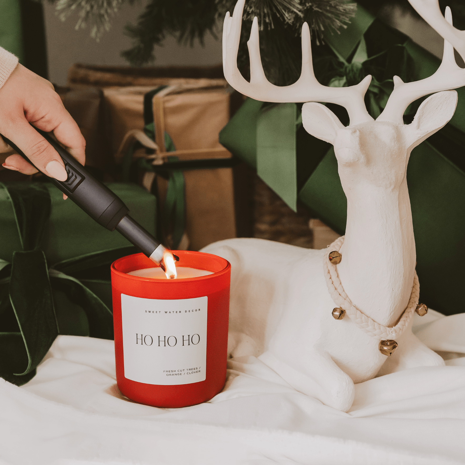 Ho Ho Ho Soy Candle - Red Matte Jar - 15 oz
