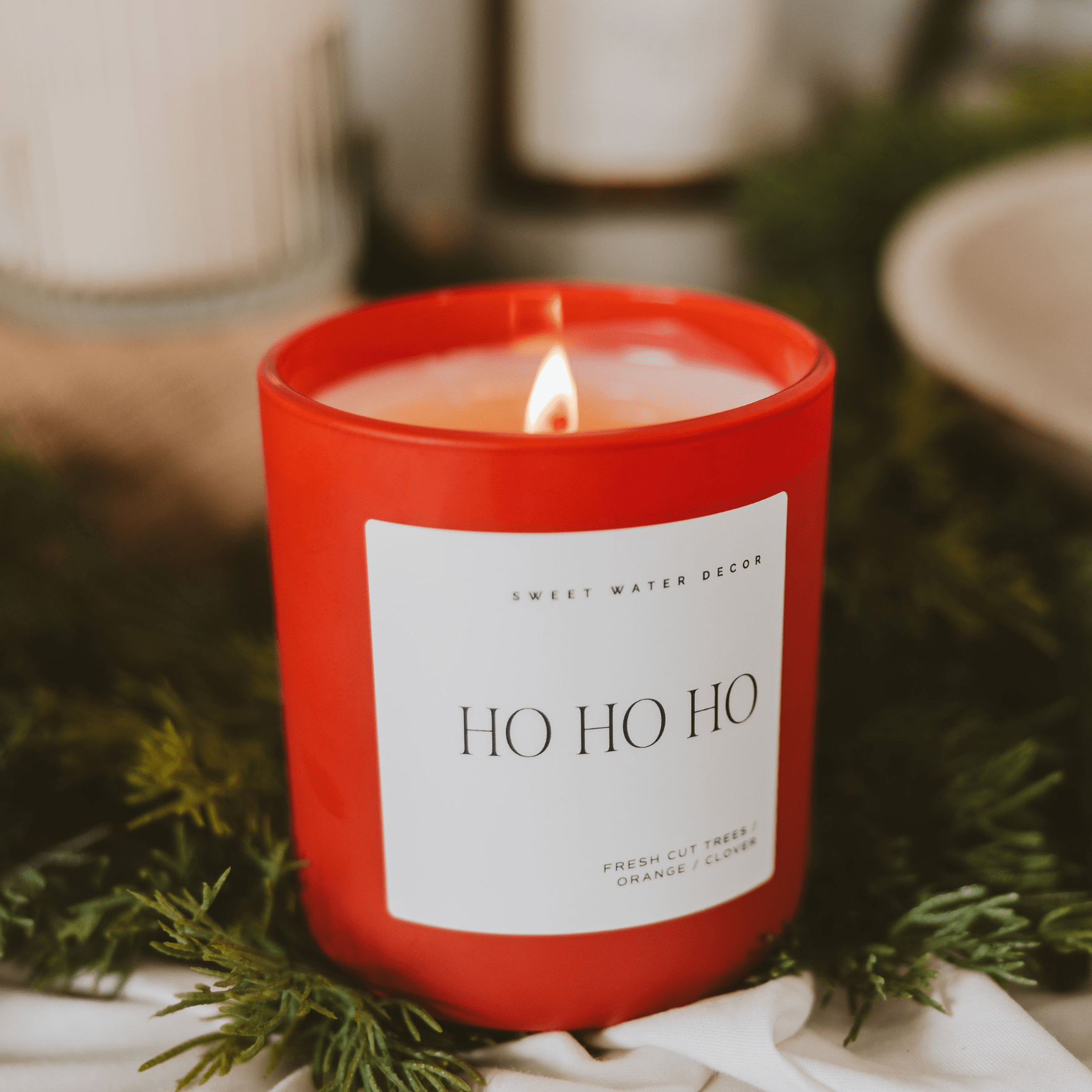 Ho Ho Ho Soy Candle - Red Matte Jar - 15 oz