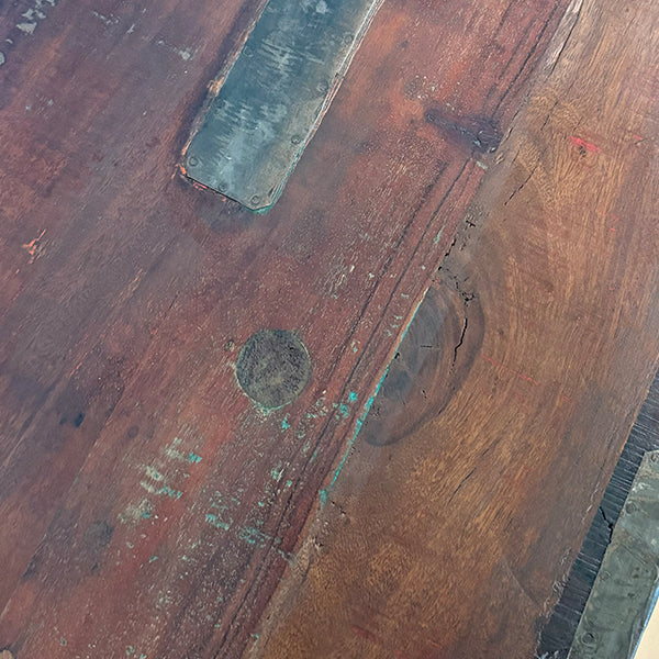 Antique Reclaimed Wooden Folding Console Table