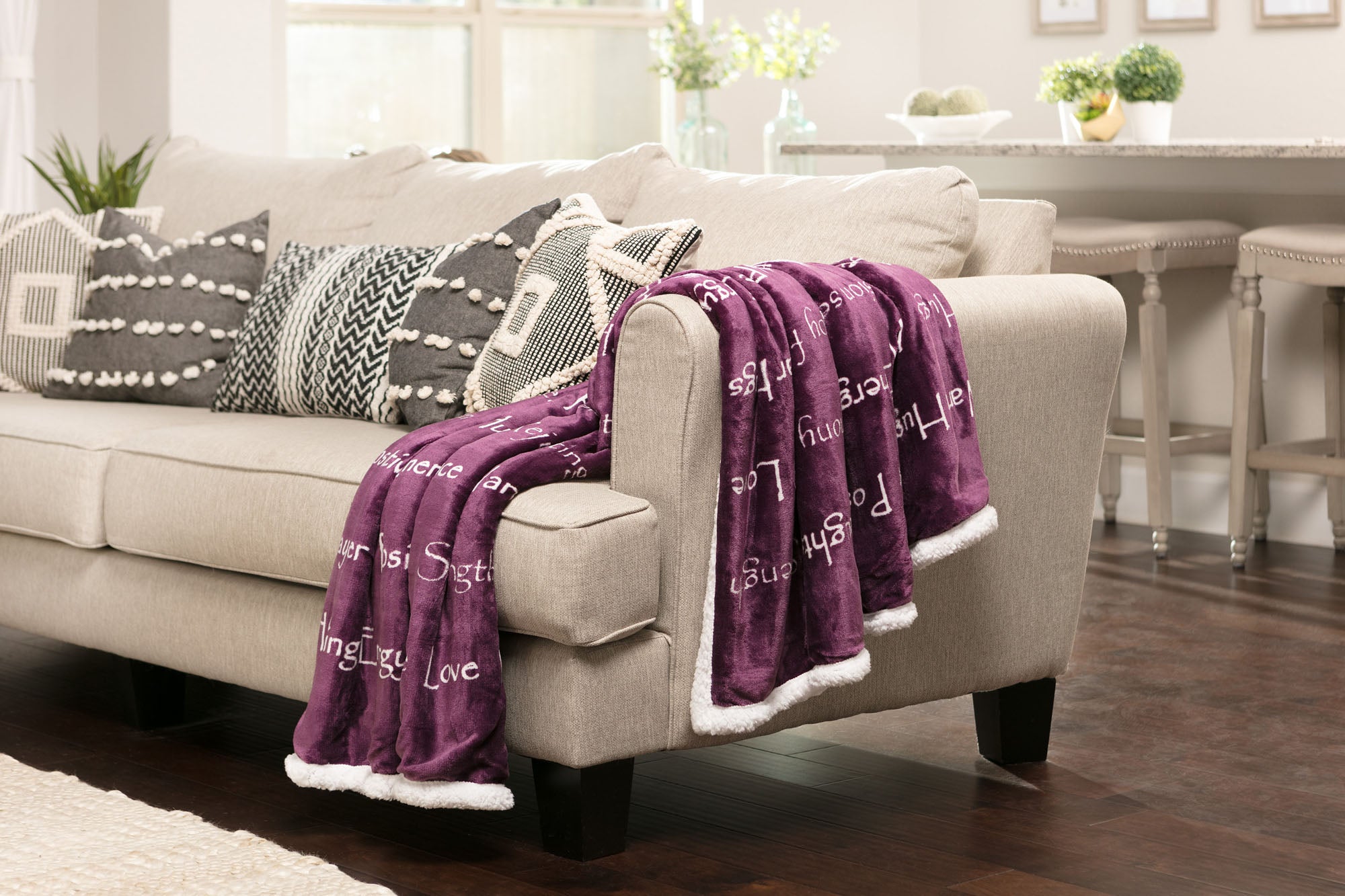 Gift Faux Fur Comfort Words Throw Blanket-Tolkye