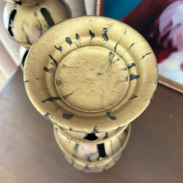 Jingle Bell Pedestal Candle Holders, Set of Two