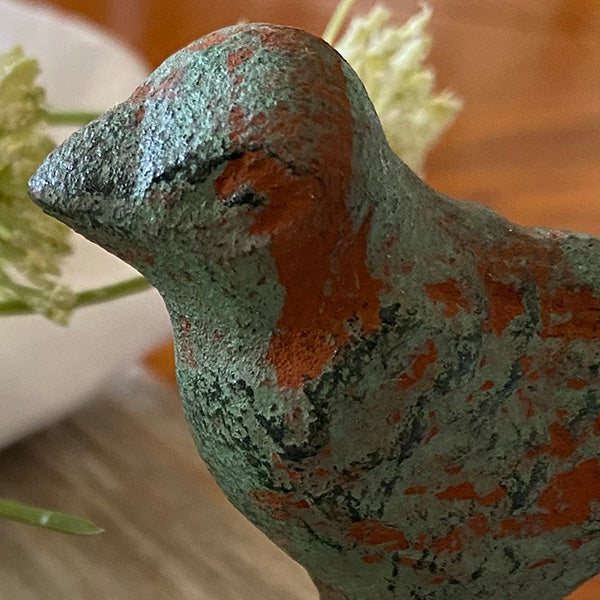 Chippy Metal Sitting Bird Figurines, Set of 4