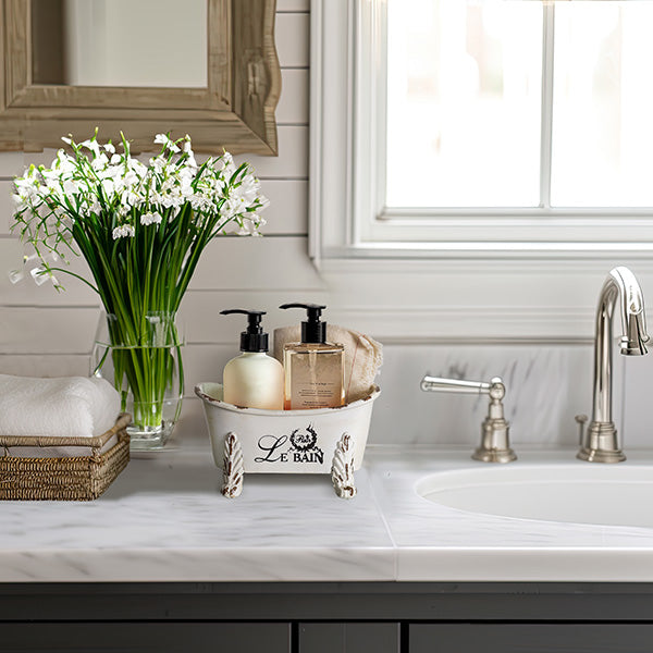 French Inspired Clawfoot Tub Bathroom Caddy