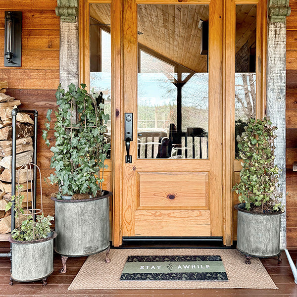 Footed Creamery Tank Planters, Set of 3