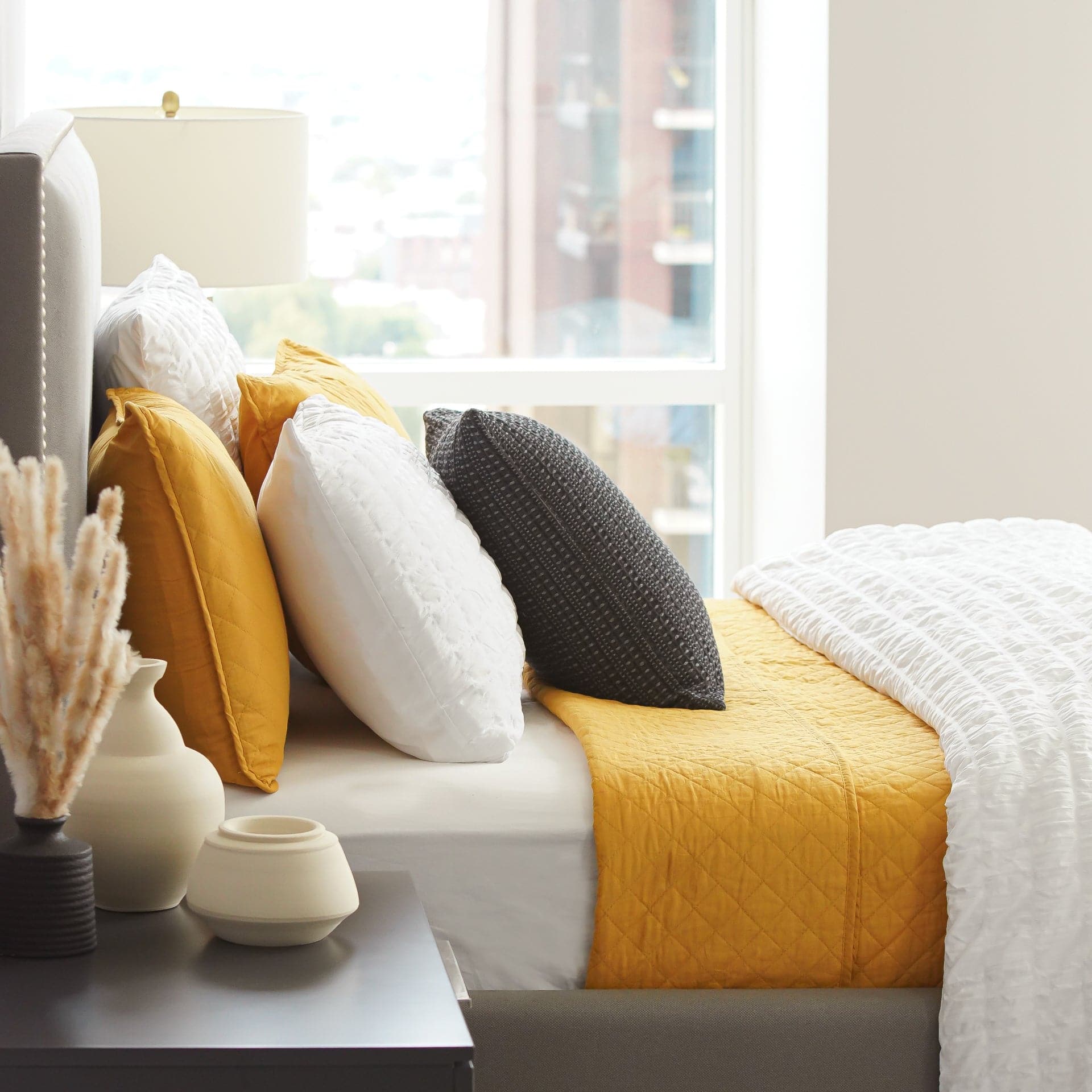 Ava Diamond Oversized Cotton Quilt Set-Tolkye