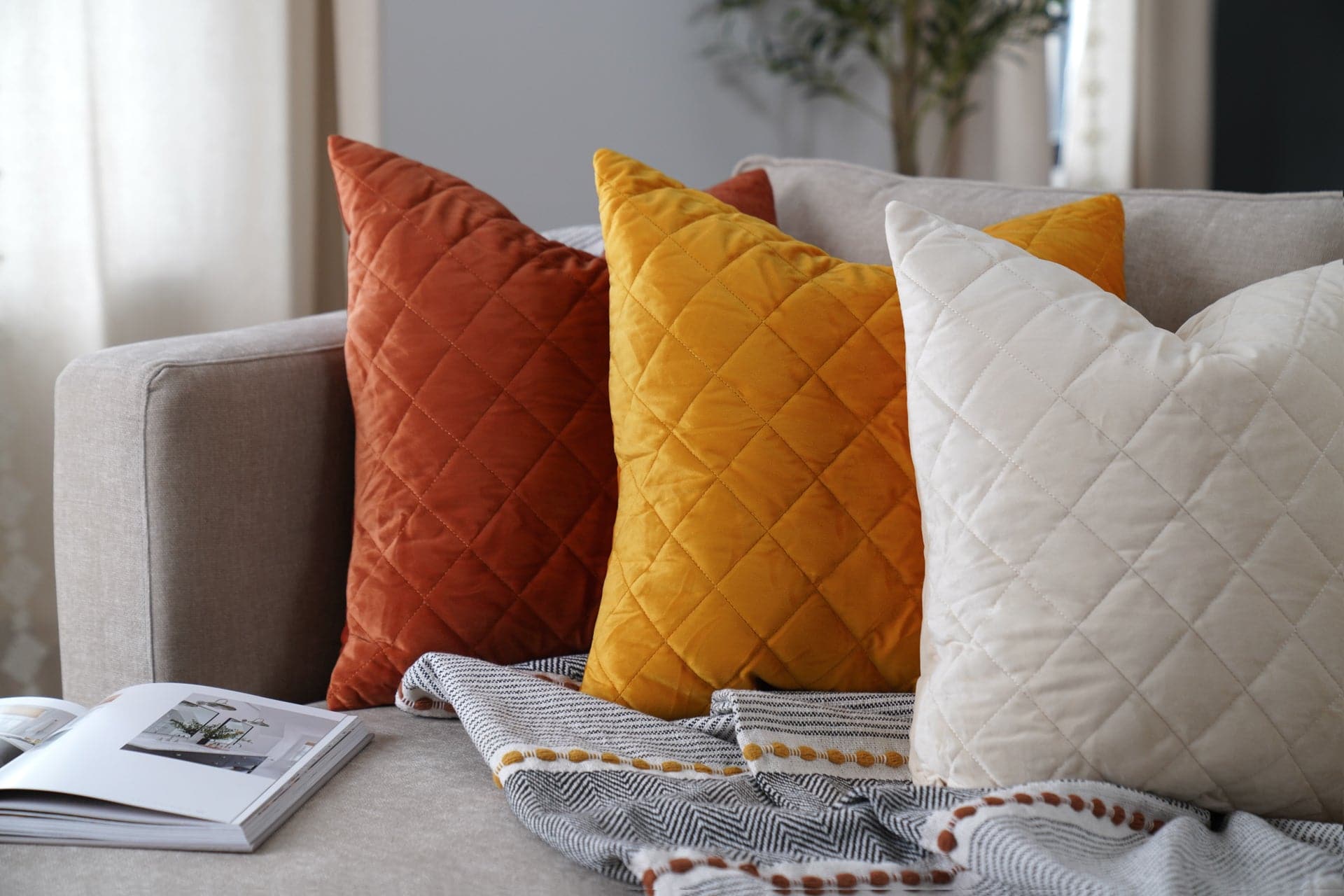 Herringbone Stripe Yarn Dyed Cotton Woven Tassel Throw-Tolkye