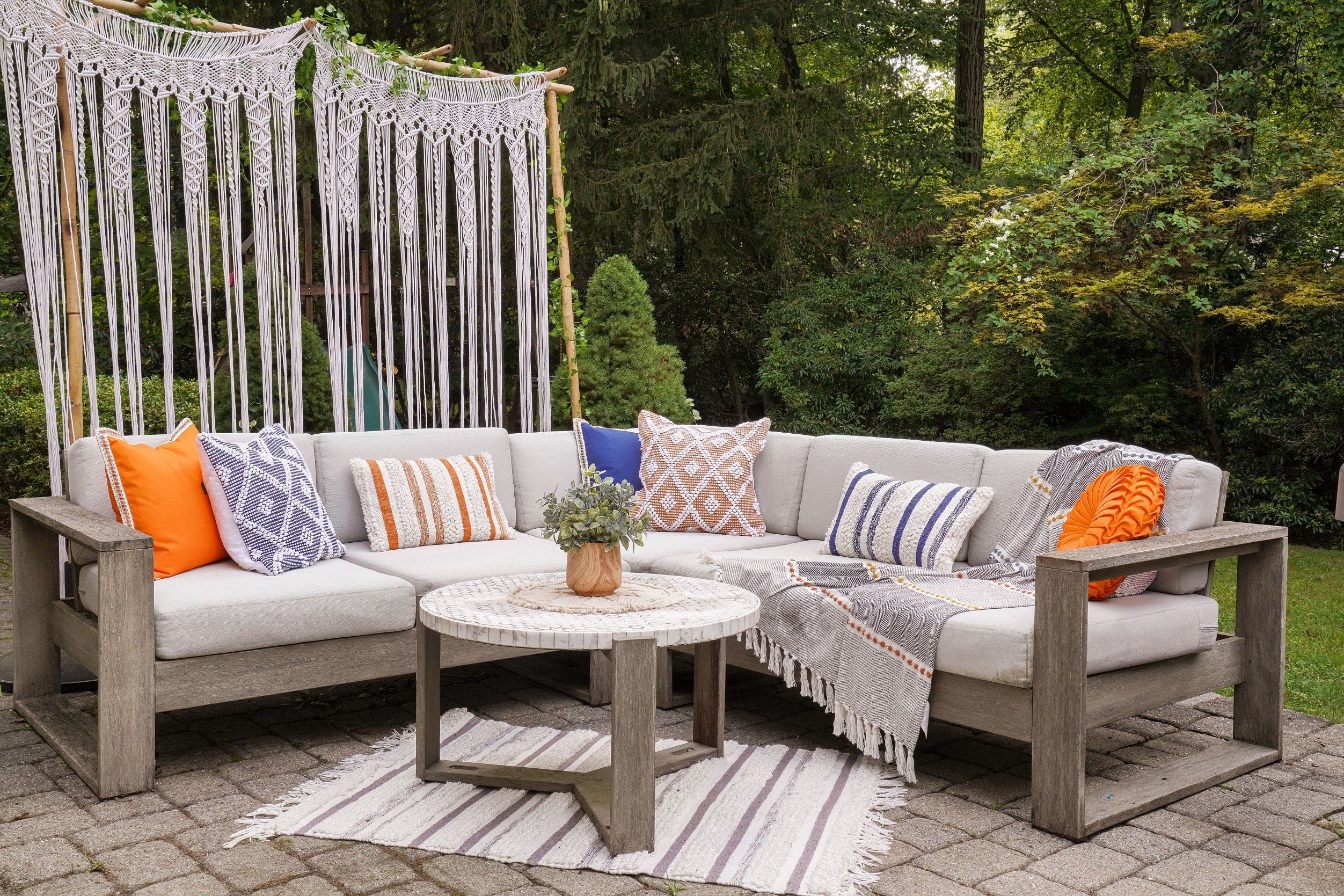 Herringbone Stripe Yarn Dyed Cotton Woven Tassel Throw-Tolkye