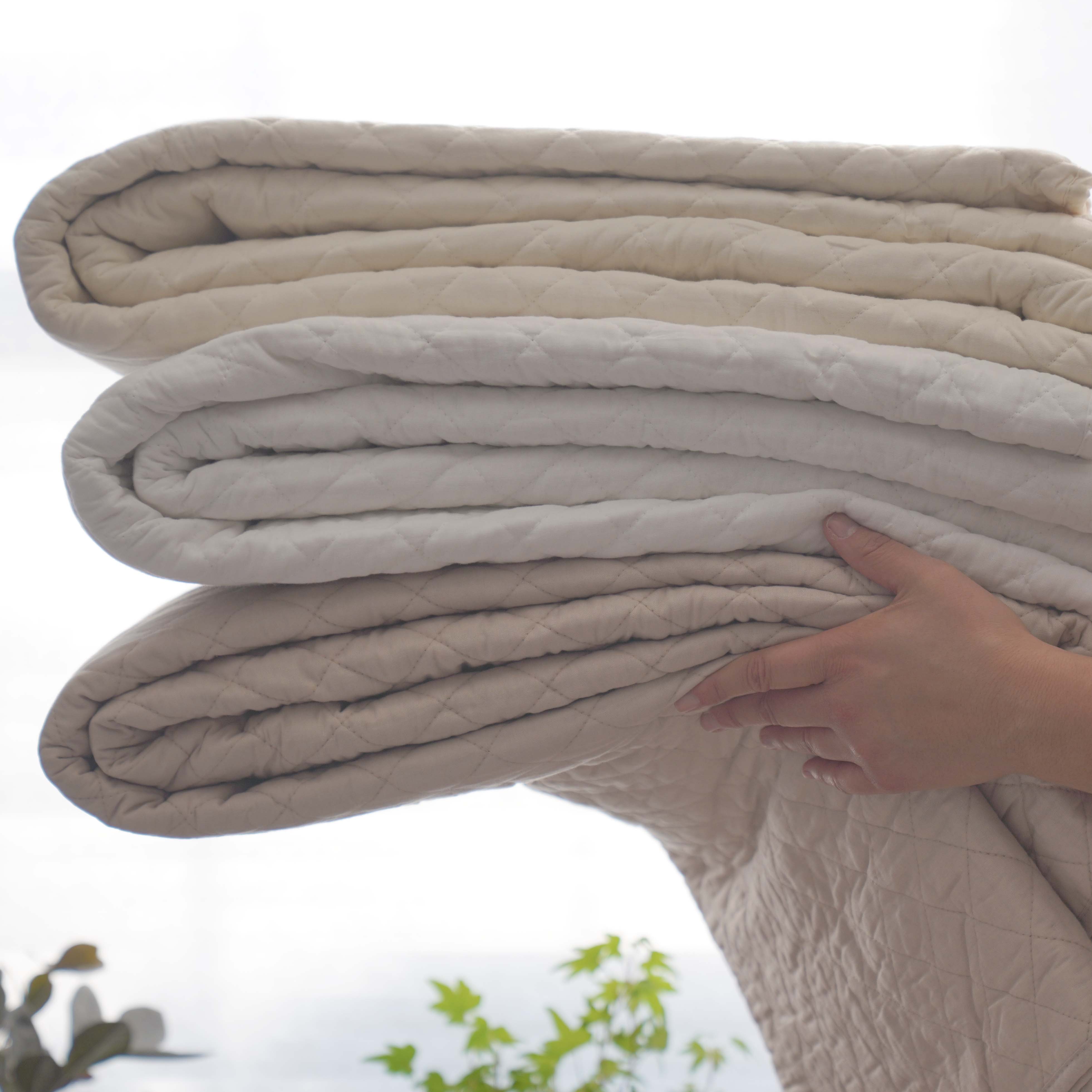 Ava Diamond Oversized Cotton Quilt Set-Tolkye