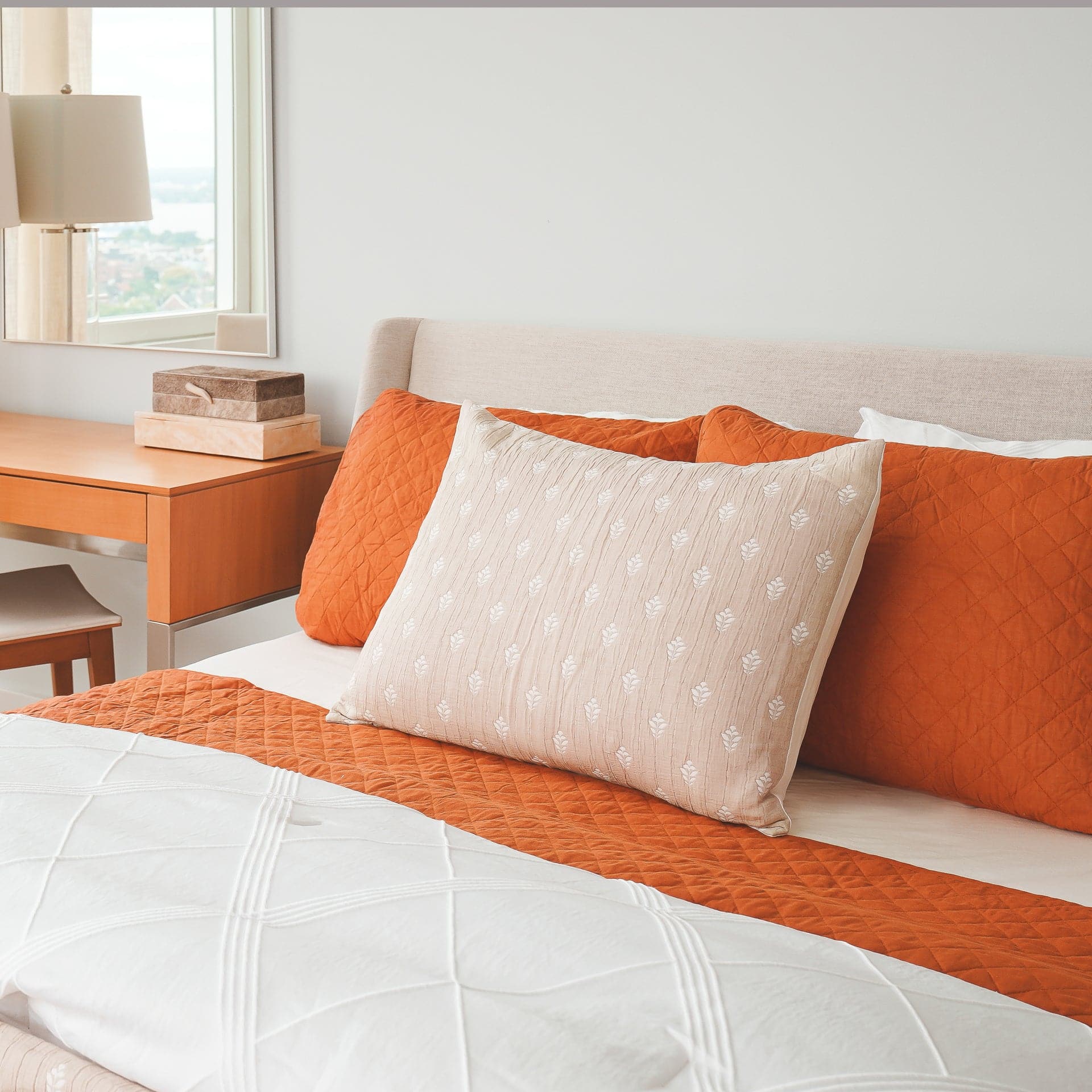 Ava Diamond Oversized Cotton Quilt Set-Tolkye