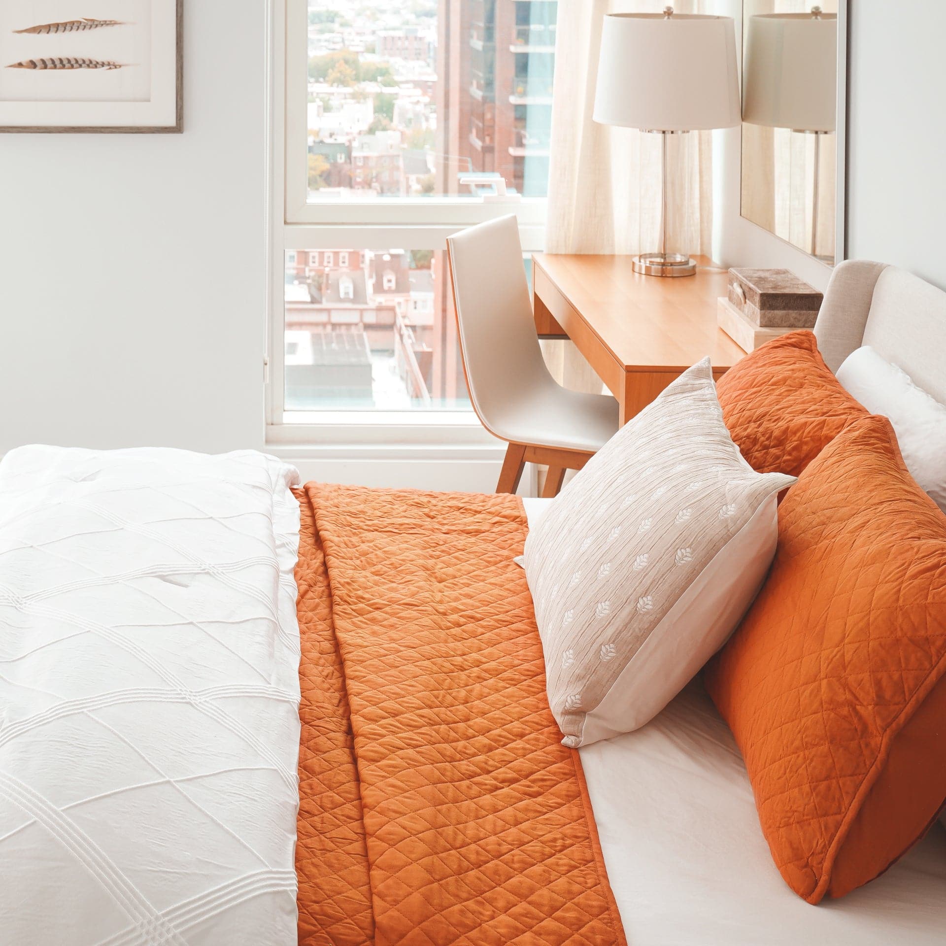 Ava Diamond Oversized Cotton Quilt Set-Tolkye