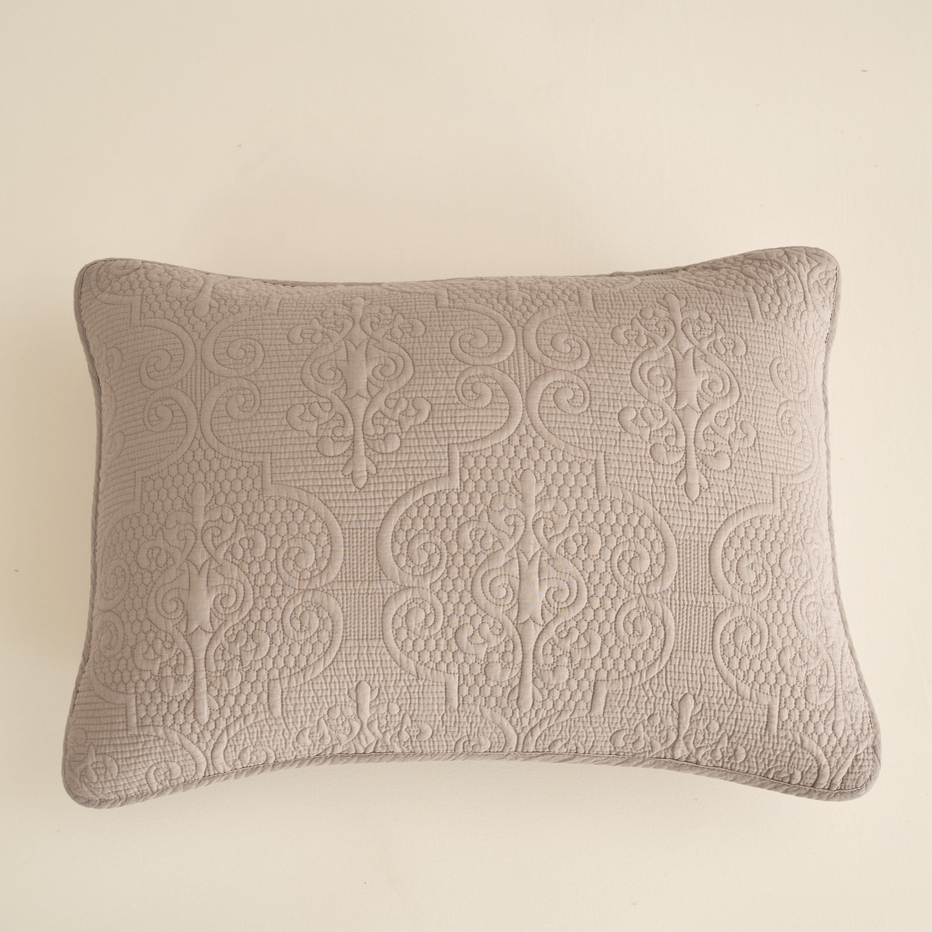 Neutral Taupe Beige Sandy Elegant Matelasse Cotton Quilted Bedspread Set