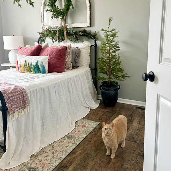 Large Lit Faux Pine Tree with Removable Black Pot