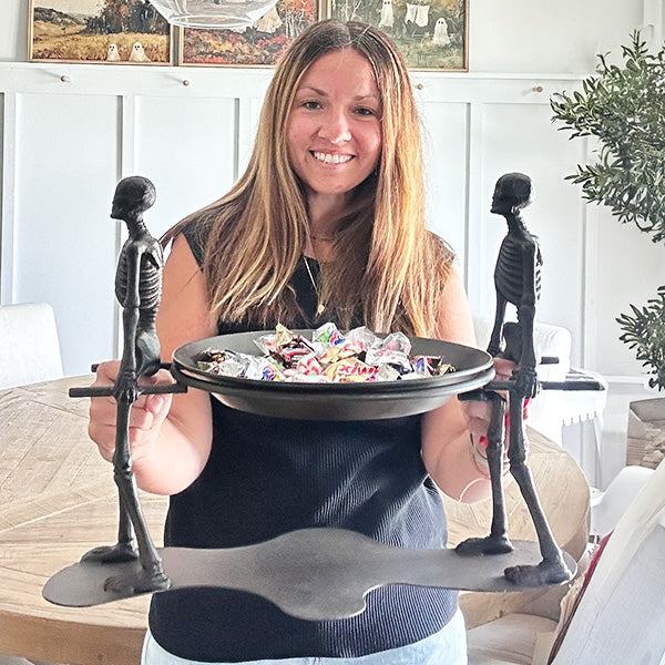 Cast Iron Skeleton Serving Bowl