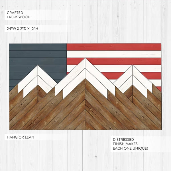 BOGO FREE! | Barn Quilt Inspired Patriotic American Wooden Flag