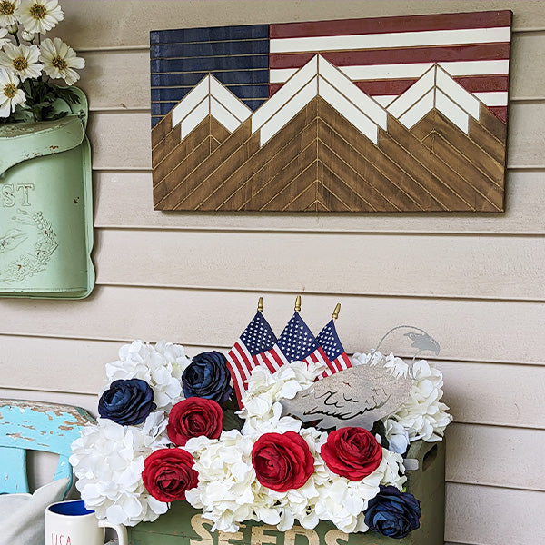 BOGO FREE! | Barn Quilt Inspired Patriotic American Wooden Flag