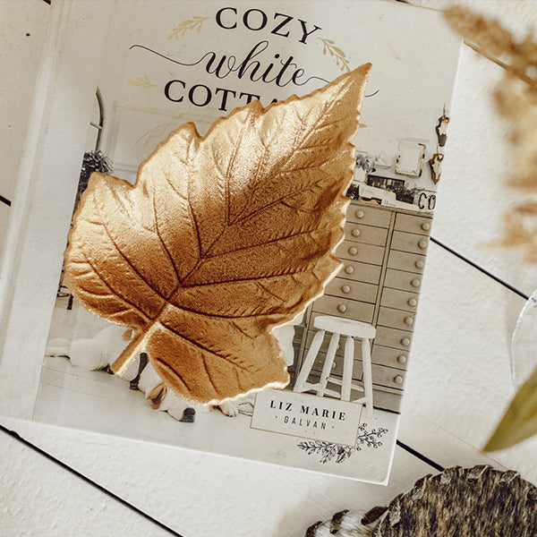 Golden Metal Leaf Tray