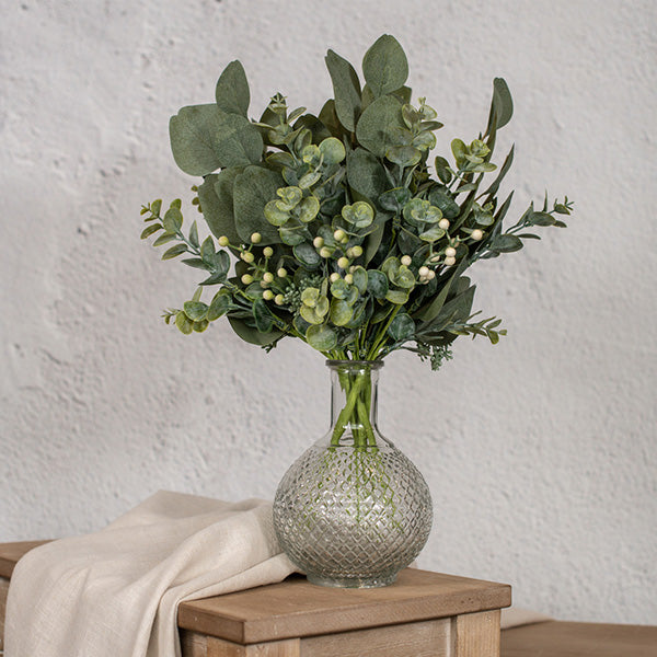 16 Inch Lifelike Eucalyptus and Berry Pick, Set of 3 Stems