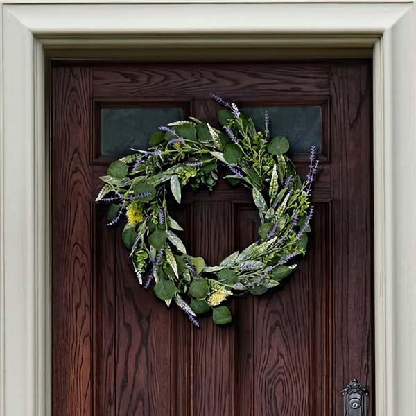 22 Inch Eucalyptus and Fennel Faux Wreath