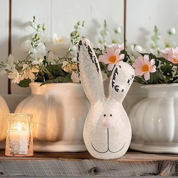 Crackled Finish Easter Bunny Head