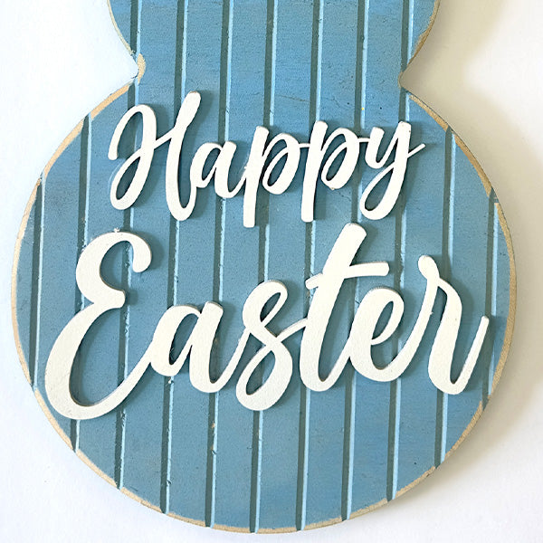 16 inch Wood Carved Easter Door Hanger