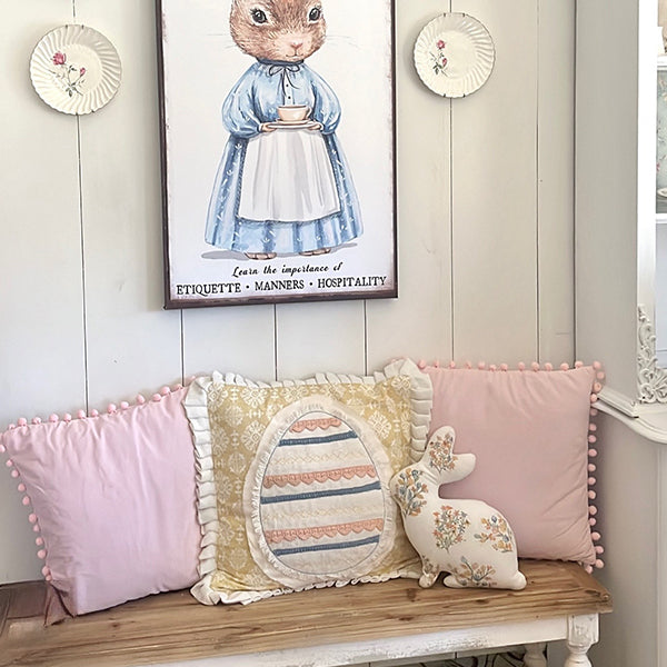 Easter Egg Applique Pillow