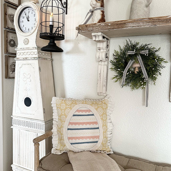 Easter Egg Applique Pillow