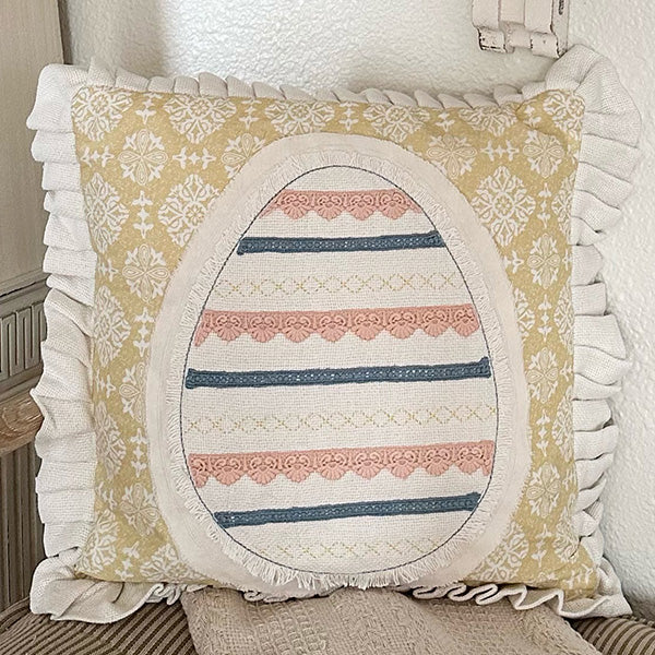 Easter Egg Applique Pillow