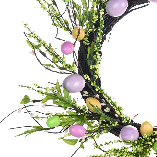 20 Inch Pastel Colored Easter Wreath