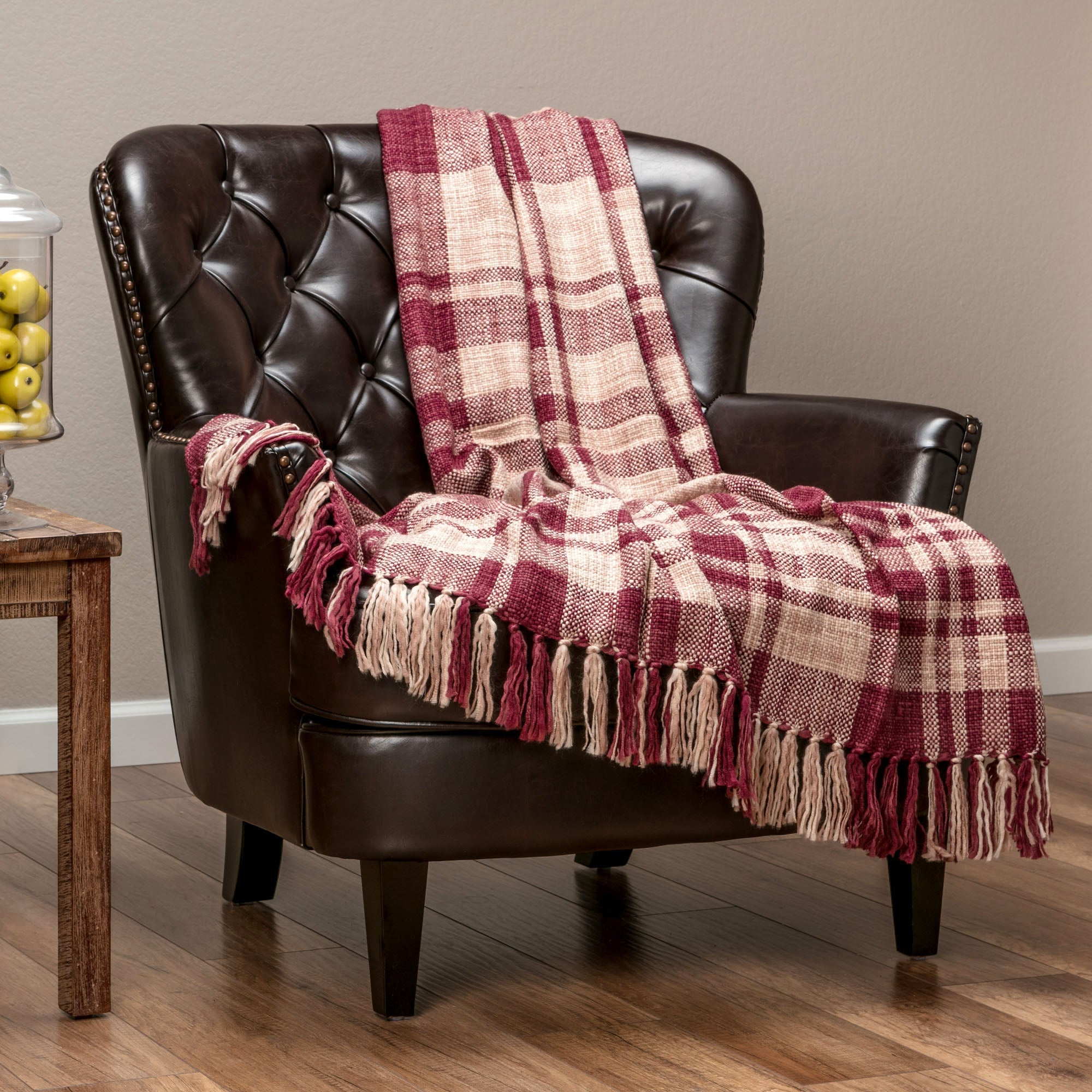 Farmhouse Plaid Throw Blanket-Tolkye