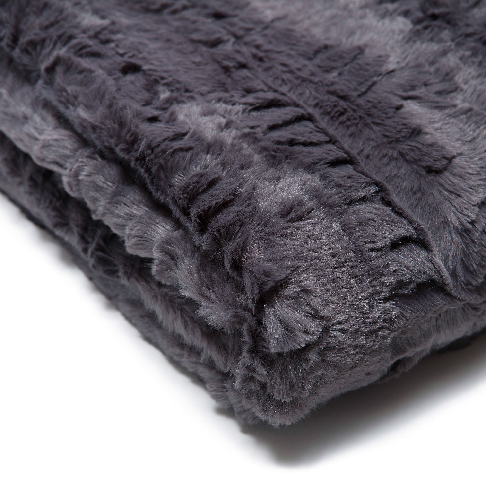 Modern Textured Faux Fur Throw Blanket-Tolkye
