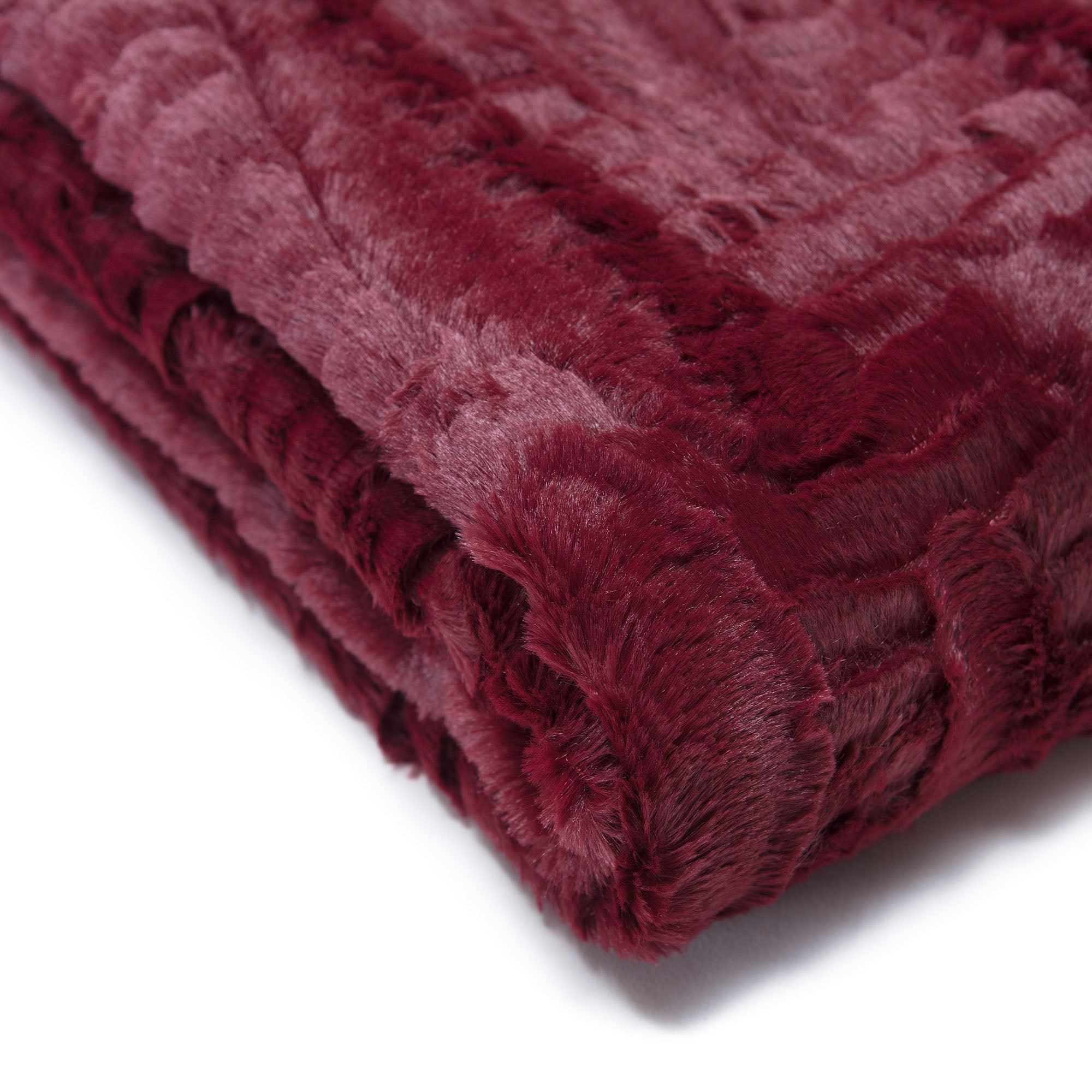 Modern Textured Faux Fur Throw Blanket-Tolkye