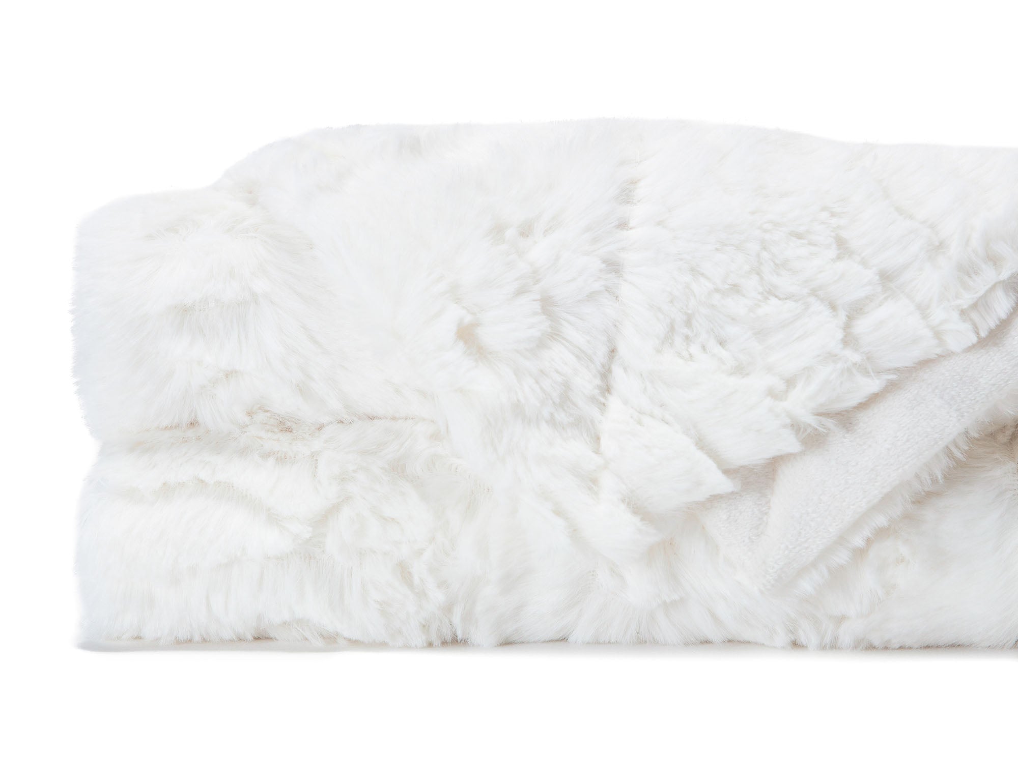 Modern Textured Faux Fur Throw Blanket-Tolkye