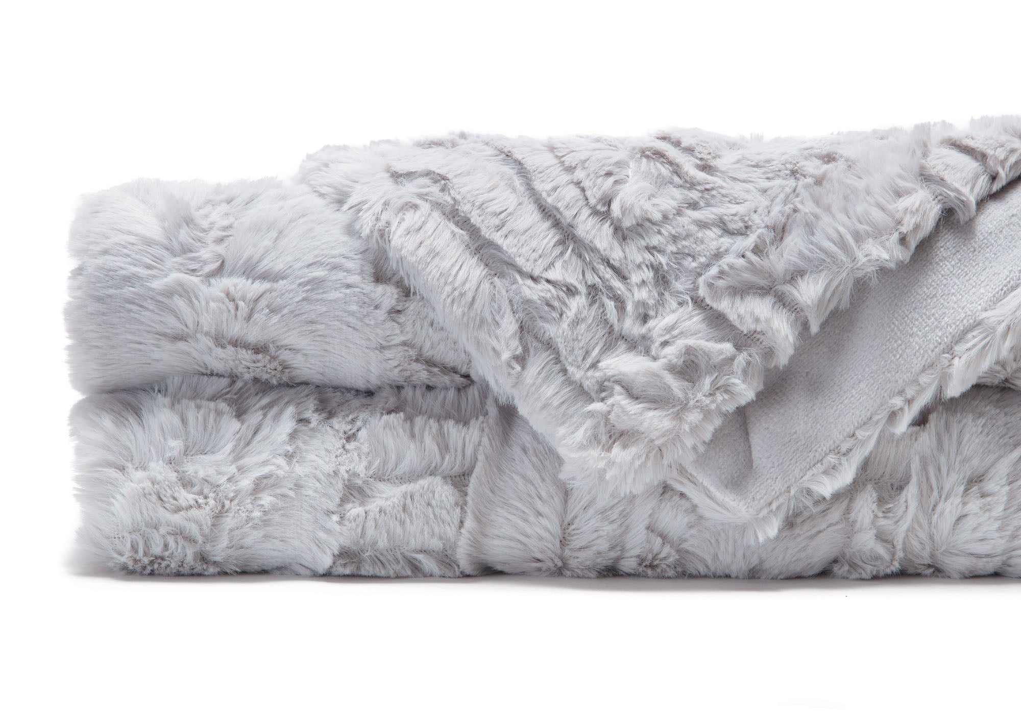 Modern Textured Faux Fur Throw Blanket-Tolkye