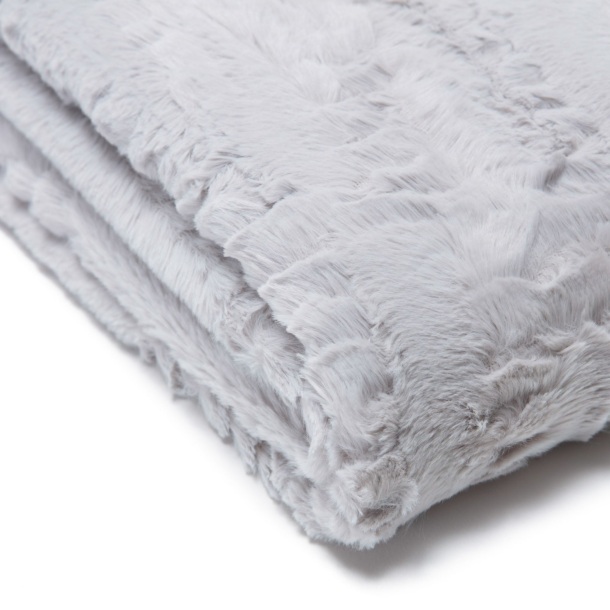 Modern Textured Faux Fur Throw Blanket-Tolkye