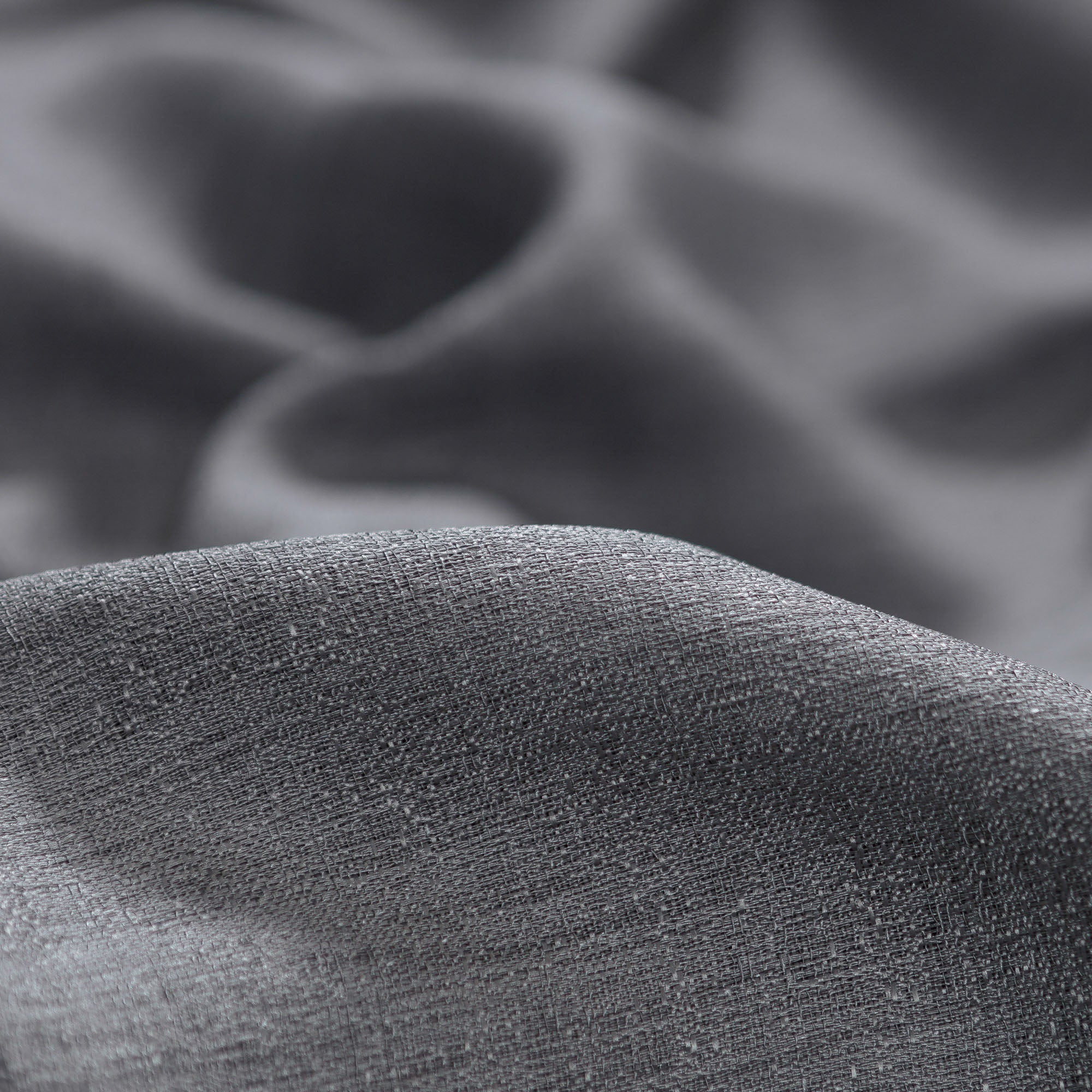 Faux Belgian Flax Solid Curtains-Tolkye