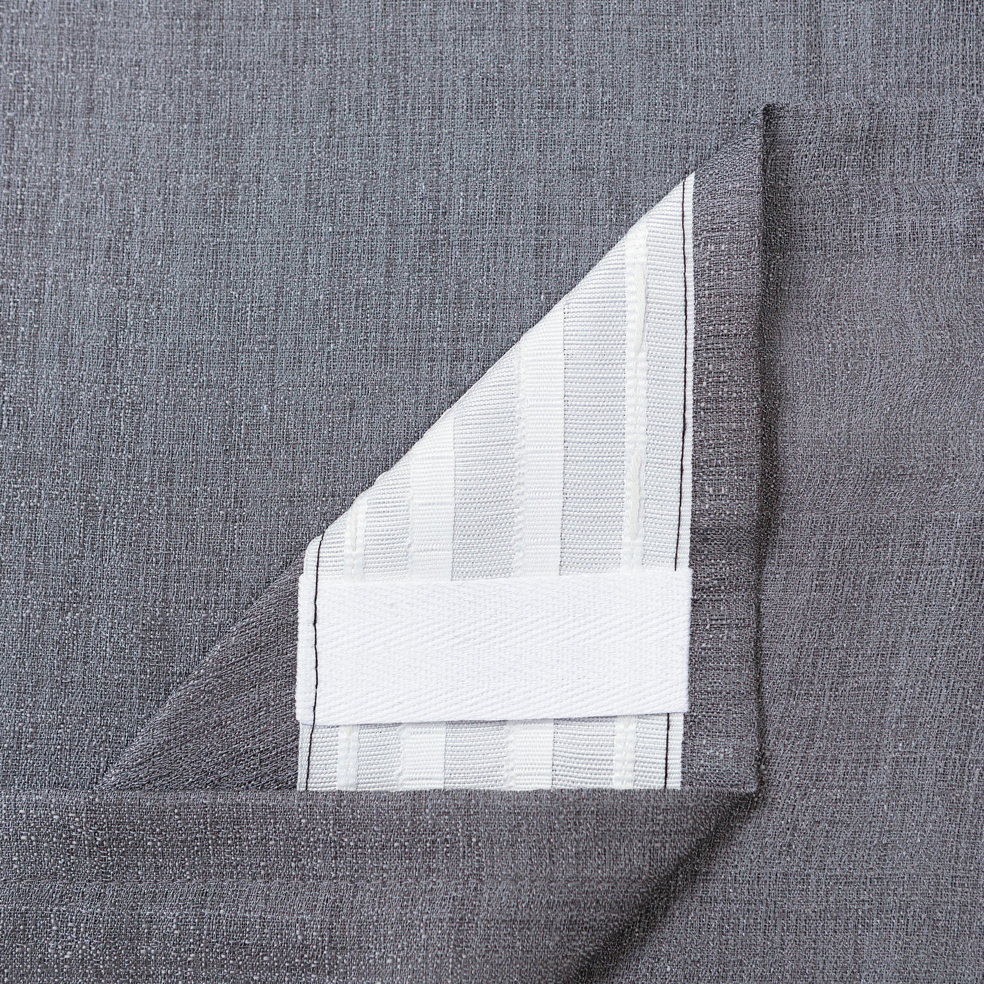 Faux Belgian Flax Solid Curtains-Tolkye