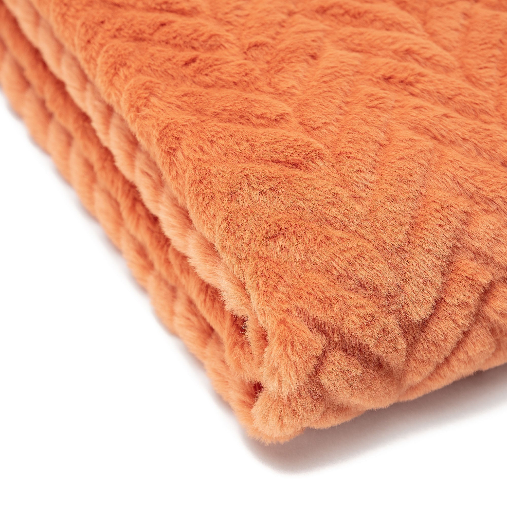 Embossed Faux Fur Throw Blanket-Tolkye