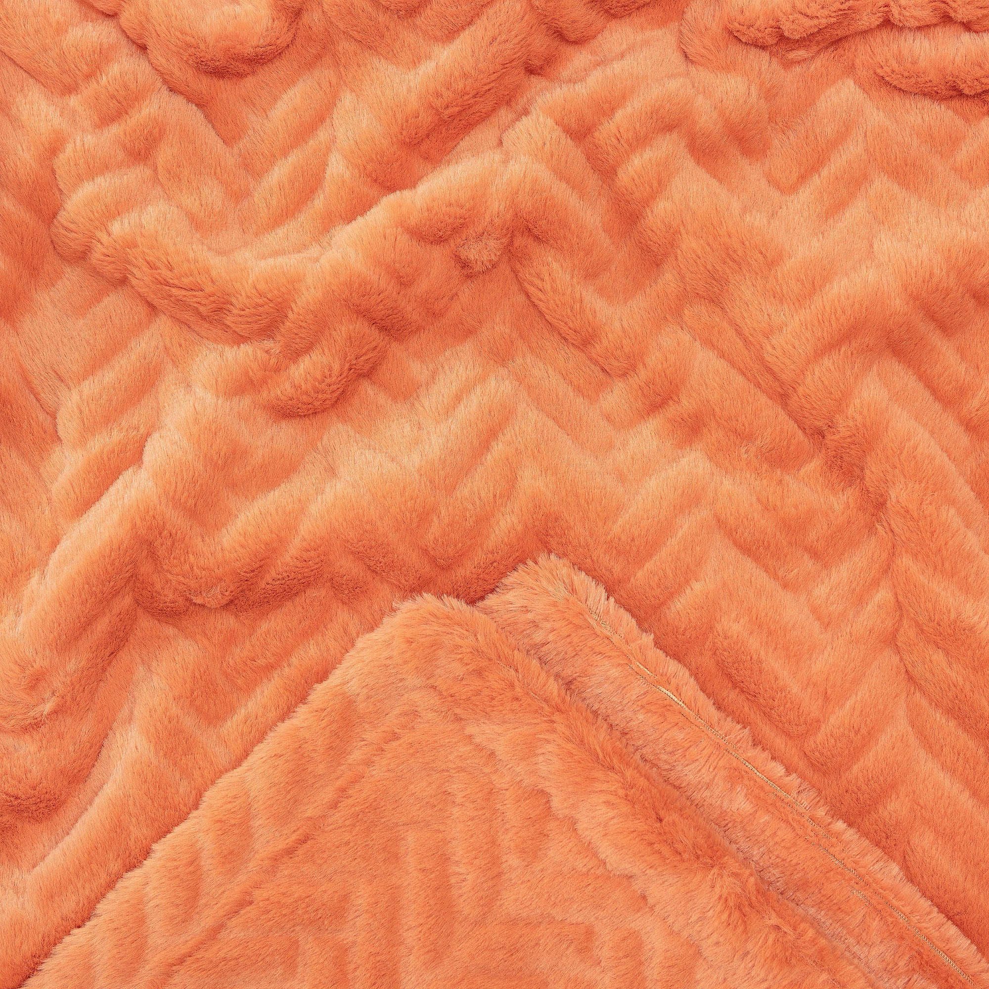 Embossed Faux Fur Throw Blanket-Tolkye