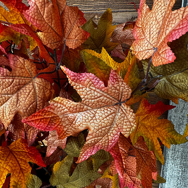 36 Inch Faux Fall Leaves Branch, Set of Four