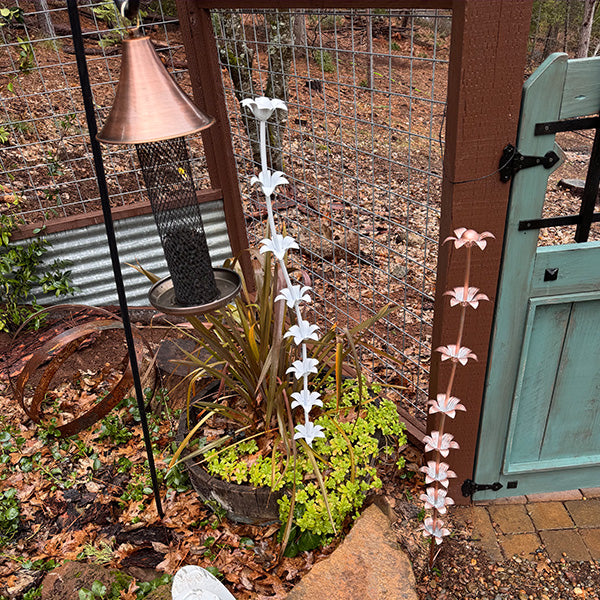 49 Inch Flower Metal Yard Stakes,  Set of 2