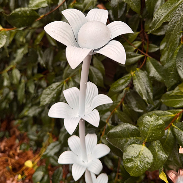 49 Inch Flower Metal Yard Stakes,  Set of 2