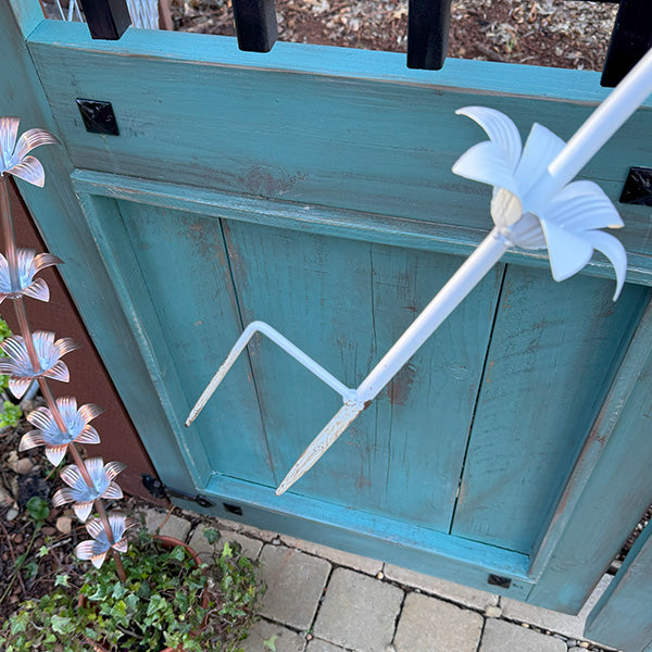 49 Inch Flower Metal Yard Stakes,  Set of 2