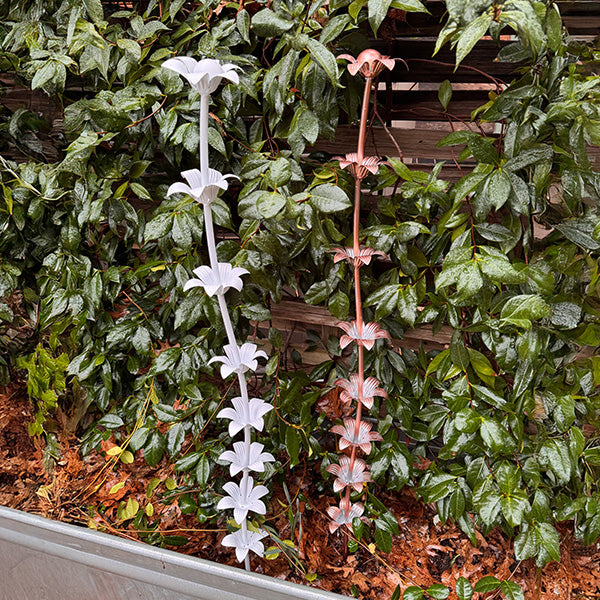 49 Inch Flower Metal Yard Stakes,  Set of 2