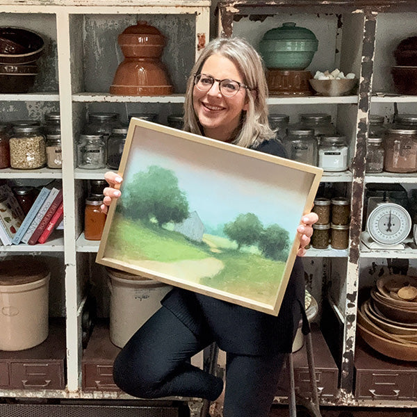 Wood Framed Countryside Wall Painting